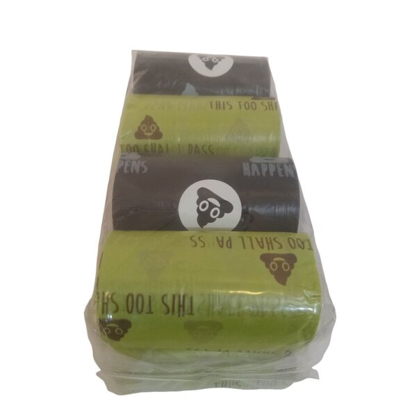 Dog Poop Bags Unscented Green Black 160 Count This Too Shall Pass 8.9" x 12" - Picture 4 of 4